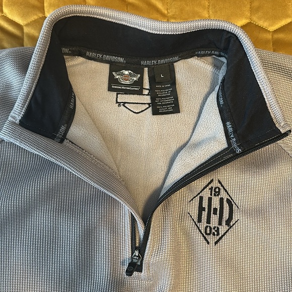 Men’s Harley Davidson 1/4 zipper - Picture 3 of 4